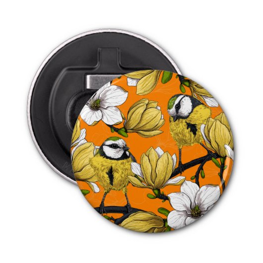 Frühjahrszeit in Gelb Flaschenöffner (Vorderseite)