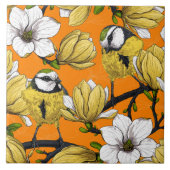 Frühjahrszeit in Gelb Fliese (Vorderseite)