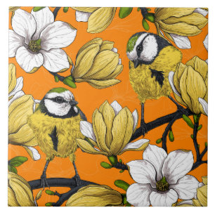 Frühjahrszeit in Gelb Fliese