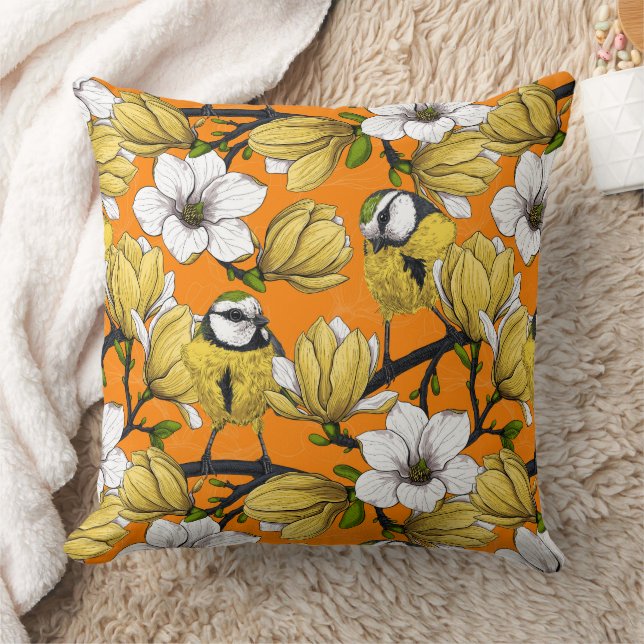 Frühjahrszeit in Gelb Kissen (Decke)