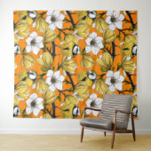 Frühjahrszeit in Gelb Wandteppich (Beispiel (Horizontal))