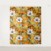 Frühjahrszeit in Gelb Wandteppich (Vorderseite)