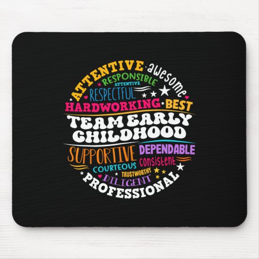 Frühkindliches Team Ece Lehrer Zurück zur Schule E Mousepad (Vorne)