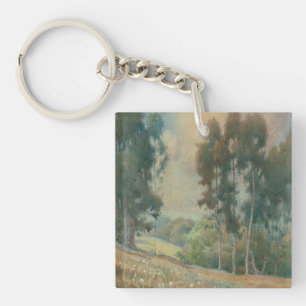 Frühlandschaft (1911)  Ruhige Aquarelllandschaft Schlüsselanhänger
