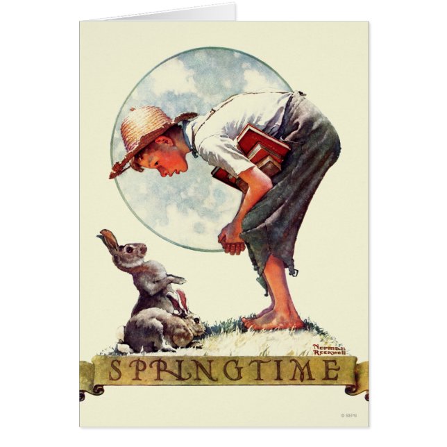 Frühling 1935 Junge mit Kaninchen (Vorne)