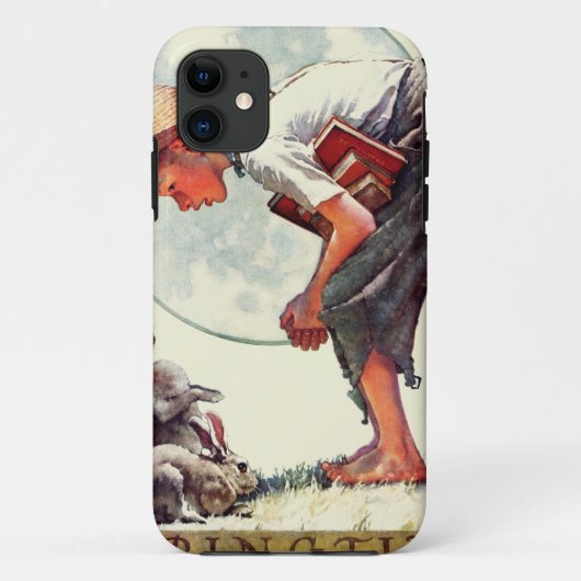 Frühling 1935 Junge mit Kaninchen Case-Mate iPhone Hülle (Rückseite)