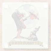 Frühling 1935 Junge mit Kaninchen Glasuntersetzer (Rückseite)
