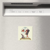 Frühling 1935 Junge mit Kaninchen Magnet (In Situ (Geschirrspüler))