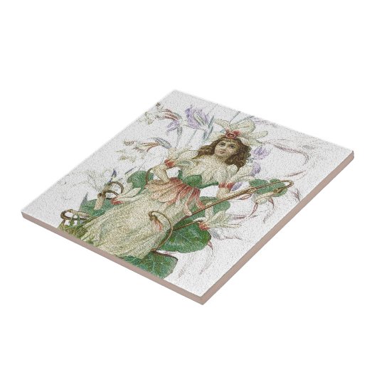 Frühling 1 - Garten-Engel Fliese (Seite)