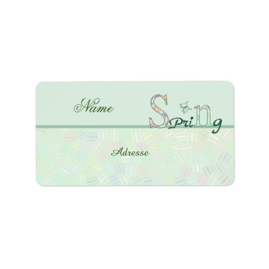 Frühling Adressaufkleber (Vorne)