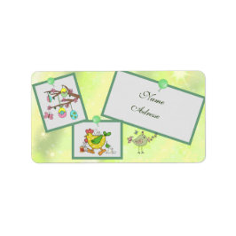 Frühling adressaufkleber