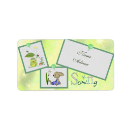 Frühling adressaufkleber