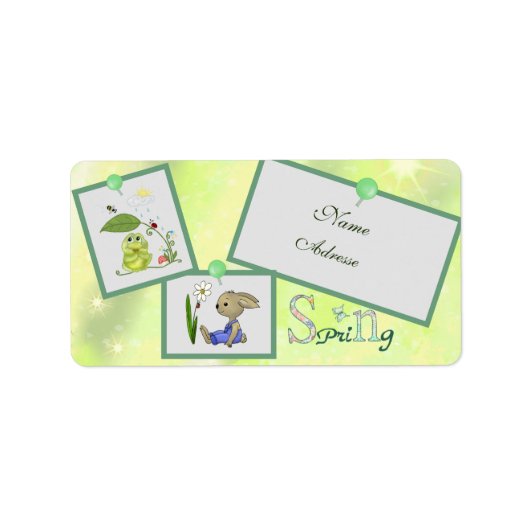 Frühling adressaufkleber (Vorne)