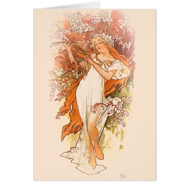 Frühling - Alphonse Mucha Art Nouveau (Vorne)