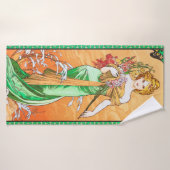 Frühling, Alphonse Mucha Badehandtuch (Badehandtuch)