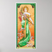 Frühling, Alphonse Mucha Poster (Vorne)