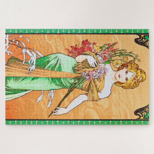 Frühling, Alphonse Mucha Puzzle (Horizontal)