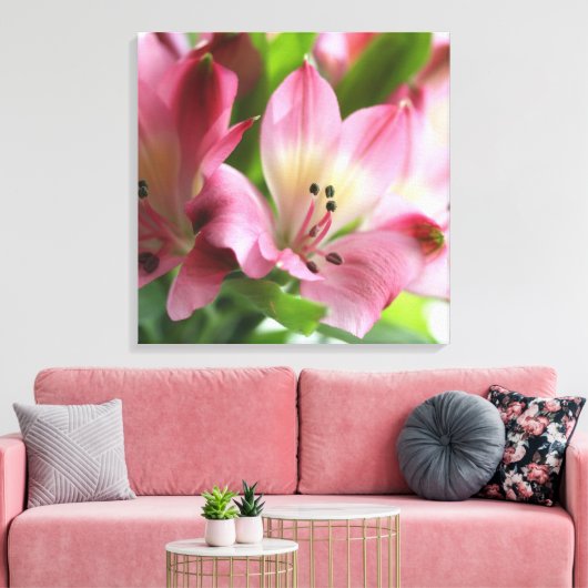 Frühling Alstro Stretched Canvas Print Leinwanddruck (Insitu (Wohnzimmer))