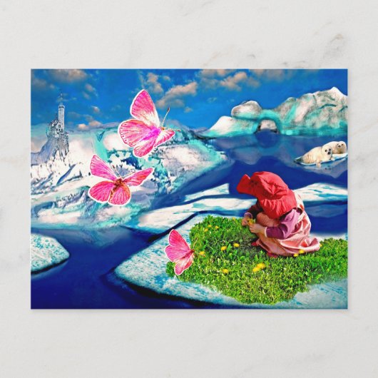 Frühling am Nordpol Postkarte (Vorderseite)