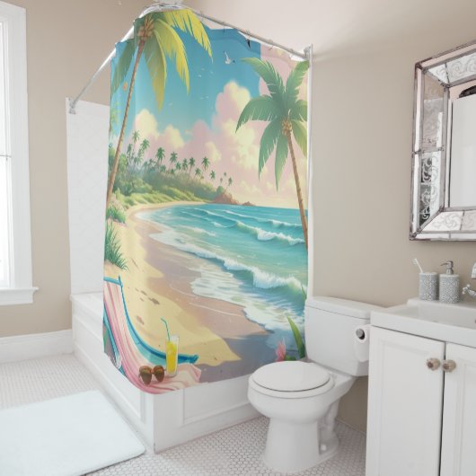 Frühling an der Küste Duschvorhang (Beispiel)