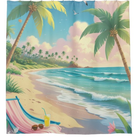 Frühling an der Küste Duschvorhang (Vorderseite)