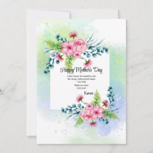 Frühling Aquarell Grußkarte Feiertagskarte