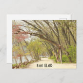 Frühling auf der Postkarte von Nami Island (Vorne/Hinten)