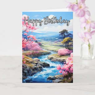 Frühling auf einem schönen Bach Alles Gute zum G Karte
