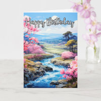 Frühling auf einem schönen Bach | Happy Birthday