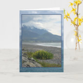 Frühling auf einer Kaikoura Strand-Gruß-Karte Karte (Gelbe Blume)