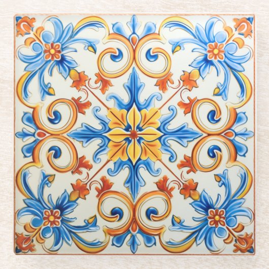 Frühling auf Sardinien Glasuntersetzer (Vorderseite)