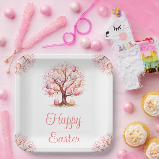 Frühling Baum Ostereiersuche Pappteller (Party)