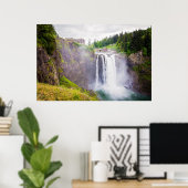 Frühling bei den Wasserfällen Poster (Heimbüro)