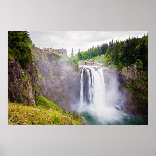 Frühling bei den Wasserfällen Poster (Vorne)