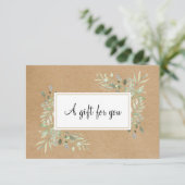 Frühling Blätter Rustikale Kraft-Geschenkgutschein (Stehend Vorderseite)