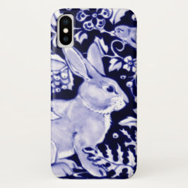 Frühling Blau & Weiß Bunny & Bird Floral Ostern Case-Mate iPhone Hülle