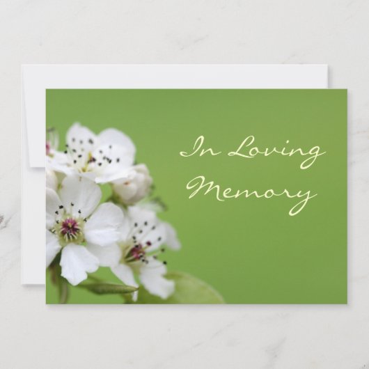 Frühling-Blossom-Gedenkfeier Einladung (Vorderseite)