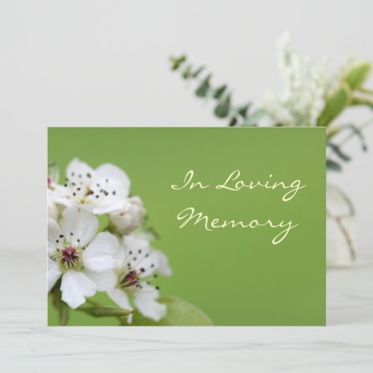 Frühling-Blossom-Gedenkfeier Einladung (Stehend Vorderseite)