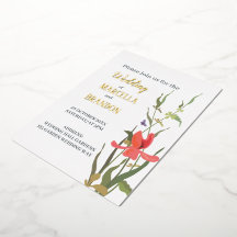 Frühling blühende Tulip Floral Wedding Foil Invita