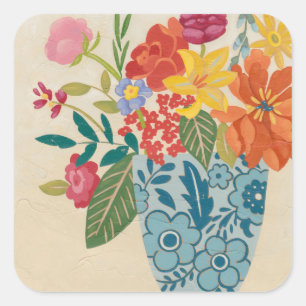 Frühling blüht I Quadratischer Aufkleber