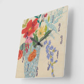 Frühling blüht II Quadratische Wanduhr (Winkel)