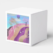 Frühling blüht Landschaft Geschenkschachtel (Rückseite)