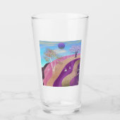 Frühling blüht Landschaft Glas (Vorderseite)