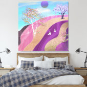 Frühling blüht Landschaft Leinwanddruck (Insitu (Schlafzimmer))