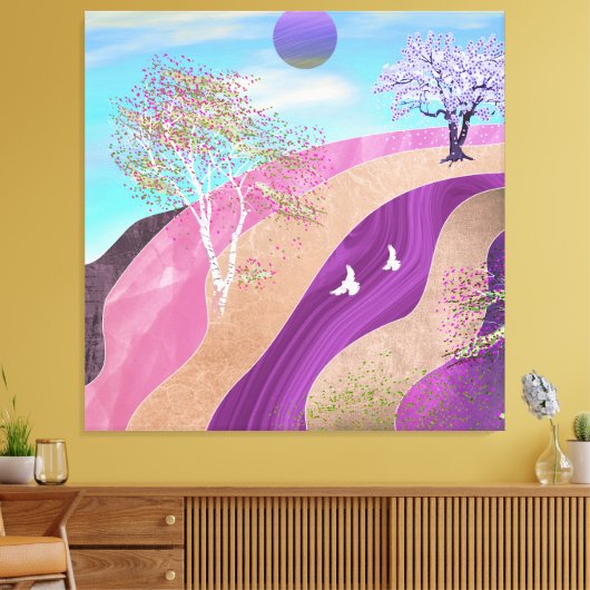 Frühling blüht Landschaft Leinwanddruck (Insitu (Wohnzimmer))