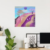 Frühling blüht Landschaft Poster (Heimbüro)