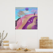 Frühling blüht Landschaft Poster (Küche)