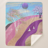 Frühling blüht Landschaft Sherpadecke (Vorderseite)