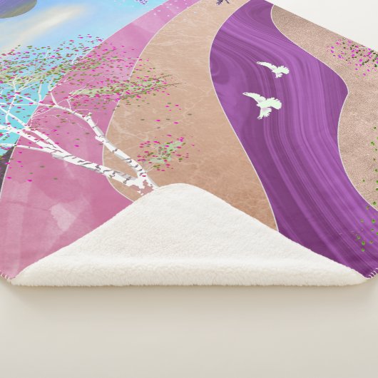 Frühling blüht Landschaft Sherpadecke (3/4)