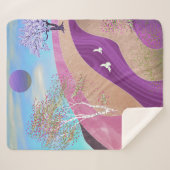 Frühling blüht Landschaft Sherpadecke (Vorderseite (Horizontal))